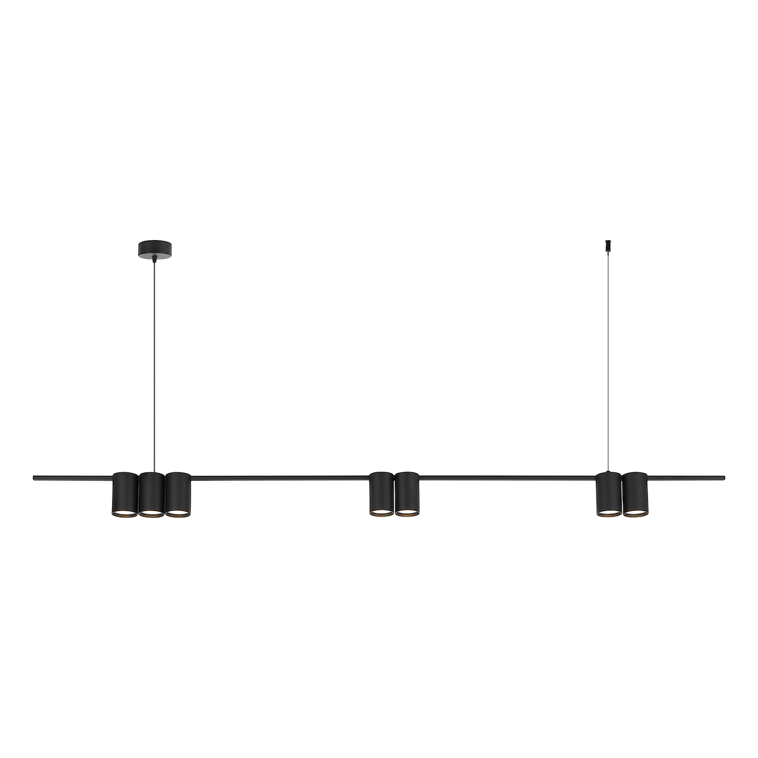 Pendelleuchte (listwa) Genesis Schwarz (7x GU10) - Milagro