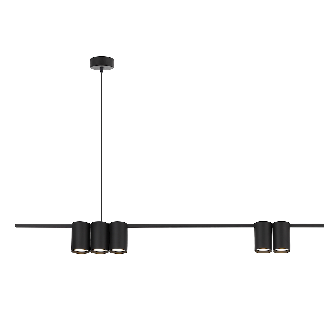 Pendelleuchte (listwa) Genesis Schwarz (7x GU10) - Milagro