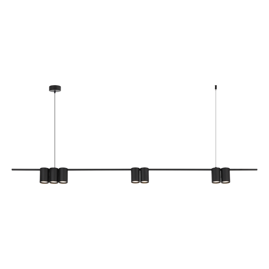 Pendelleuchte (listwa) Genesis Schwarz (7x GU10) - Milagro