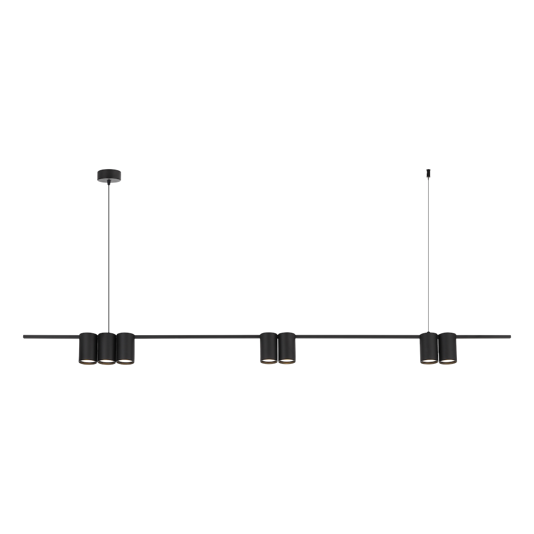 Pendelleuchte (listwa) Genesis Schwarz (7x GU10) - Milagro