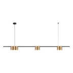 Pendelleuchte (listwa) Genesis Schwarz Gold (7x GU10) - Milagro