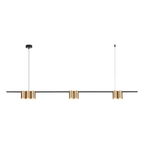 Pendelleuchte (listwa) Genesis Schwarz Gold (7x GU10) - Milagro
