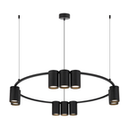 Pendelleuchte (Ring mit Spots) Genesis Schwarz (10x GU10) - Milagro