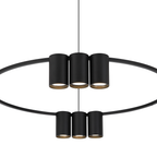 Pendelleuchte (Ring mit Spots) Genesis Schwarz (10x GU10) - Milagro