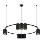 Pendelleuchte (Ring mit Spots) Genesis Schwarz (10x GU10) - Milagro
