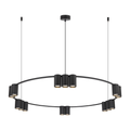 Pendelleuchte (Ring mit Spots) Genesis Schwarz (15x GU10) - Milagro