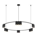 Pendelleuchte (Ring mit Spots) Genesis Schwarz (15x GU10) - Milagro