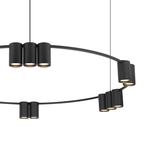 Pendelleuchte (Ring mit Spots) Genesis Schwarz (15x GU10) - Milagro