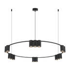 Pendelleuchte (Ring mit Spots) Genesis Schwarz (15x GU10) - Milagro