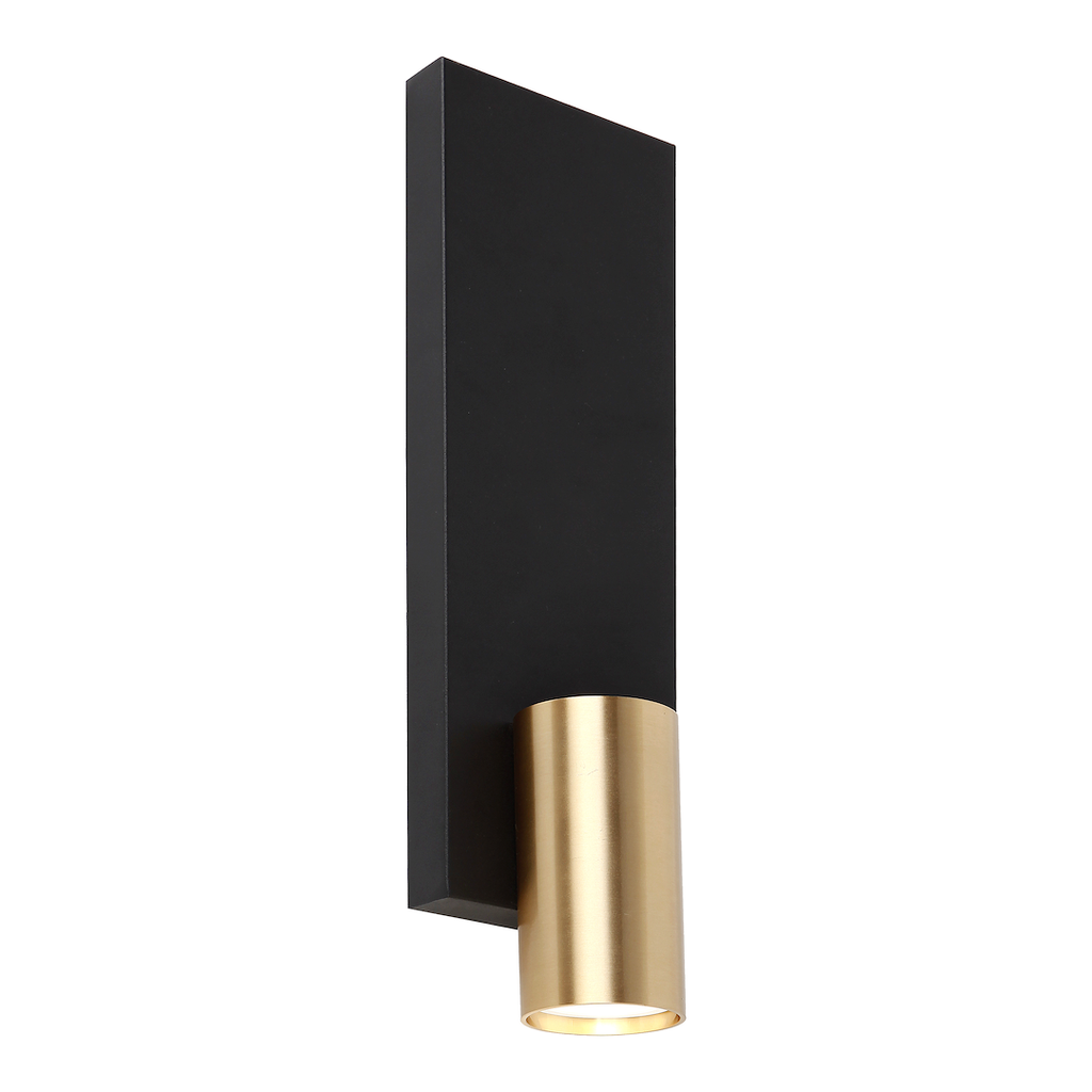 Wandleuchte GENESIS Schwarz & Gold (1x GU10) - Milagro