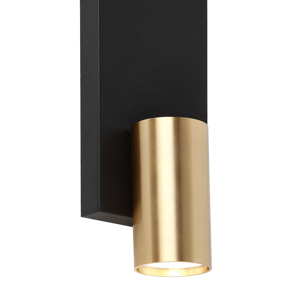 Wandleuchte GENESIS Schwarz & Gold (1x GU10) - Milagro