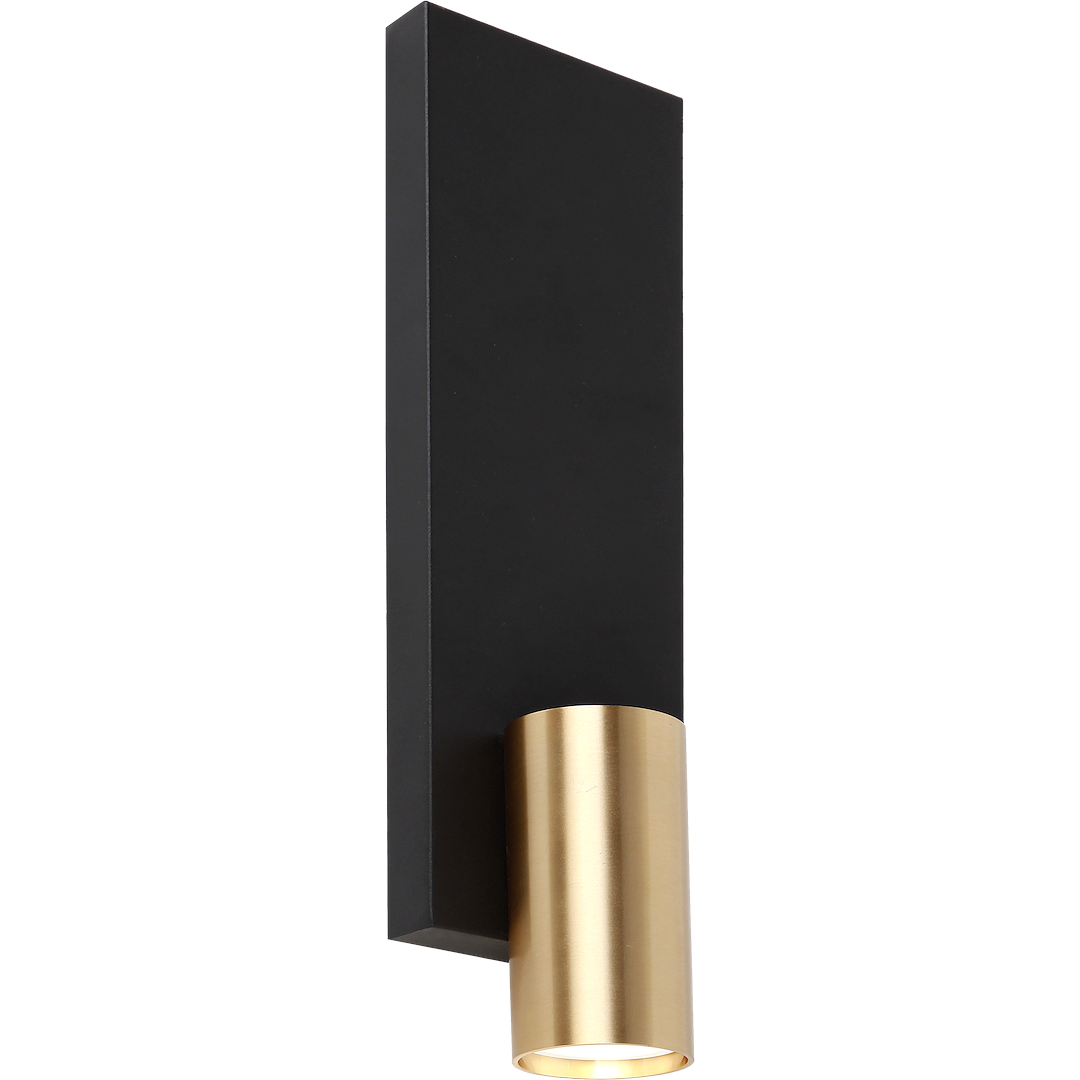 Wandleuchte GENESIS Schwarz & Gold (1x GU10) - Milagro
