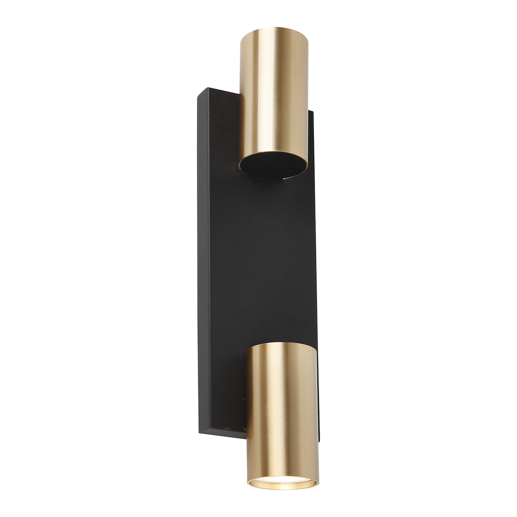 Wandleuchte GENESIS Schwarz & Gold (2x GU10) - Milagro