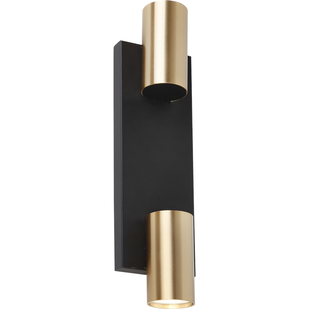 Wandleuchte GENESIS Schwarz & Gold (2x GU10) - Milagro
