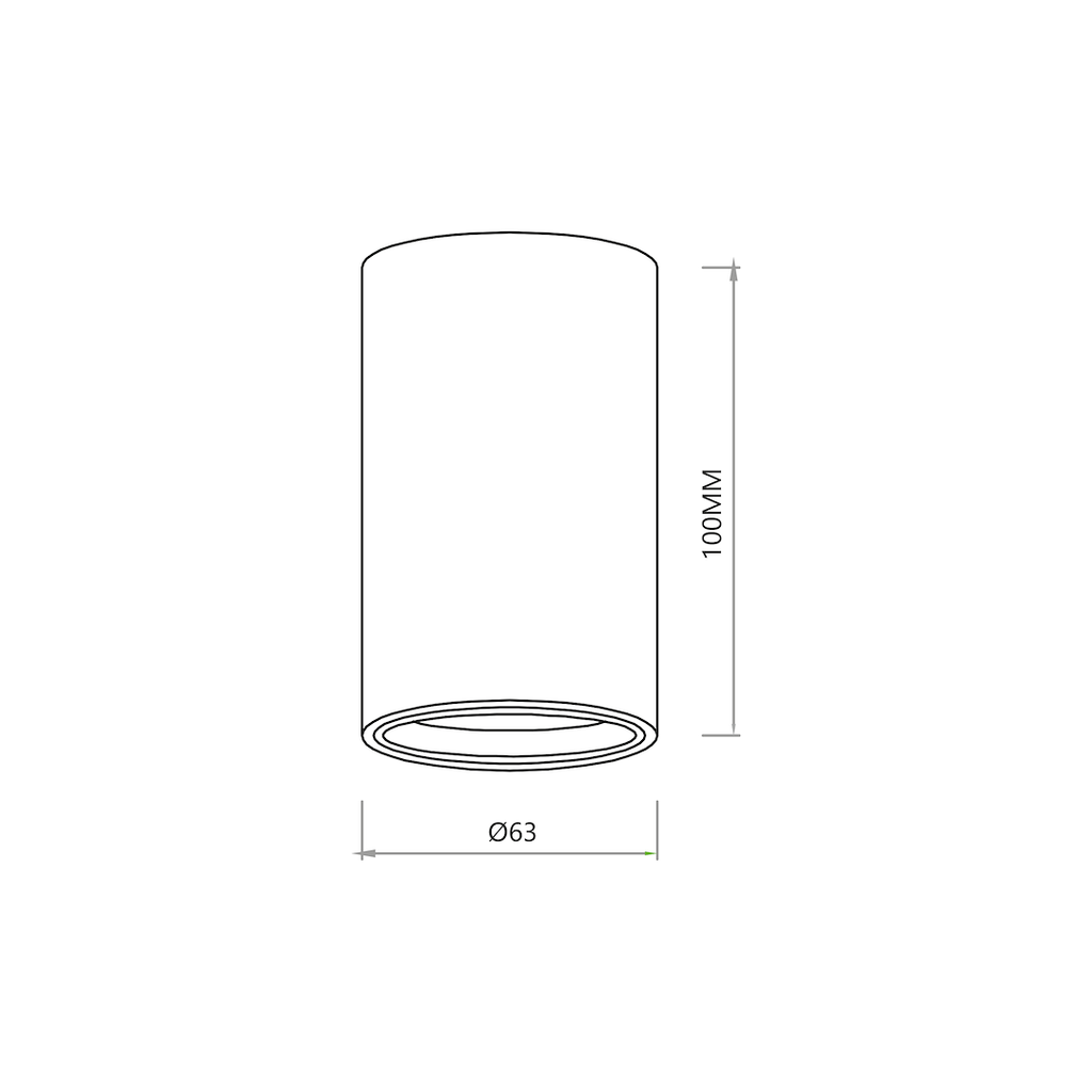 Deckenleuchte GENESIS Spot (1x GU10) 10 cm Weiß - Milagro