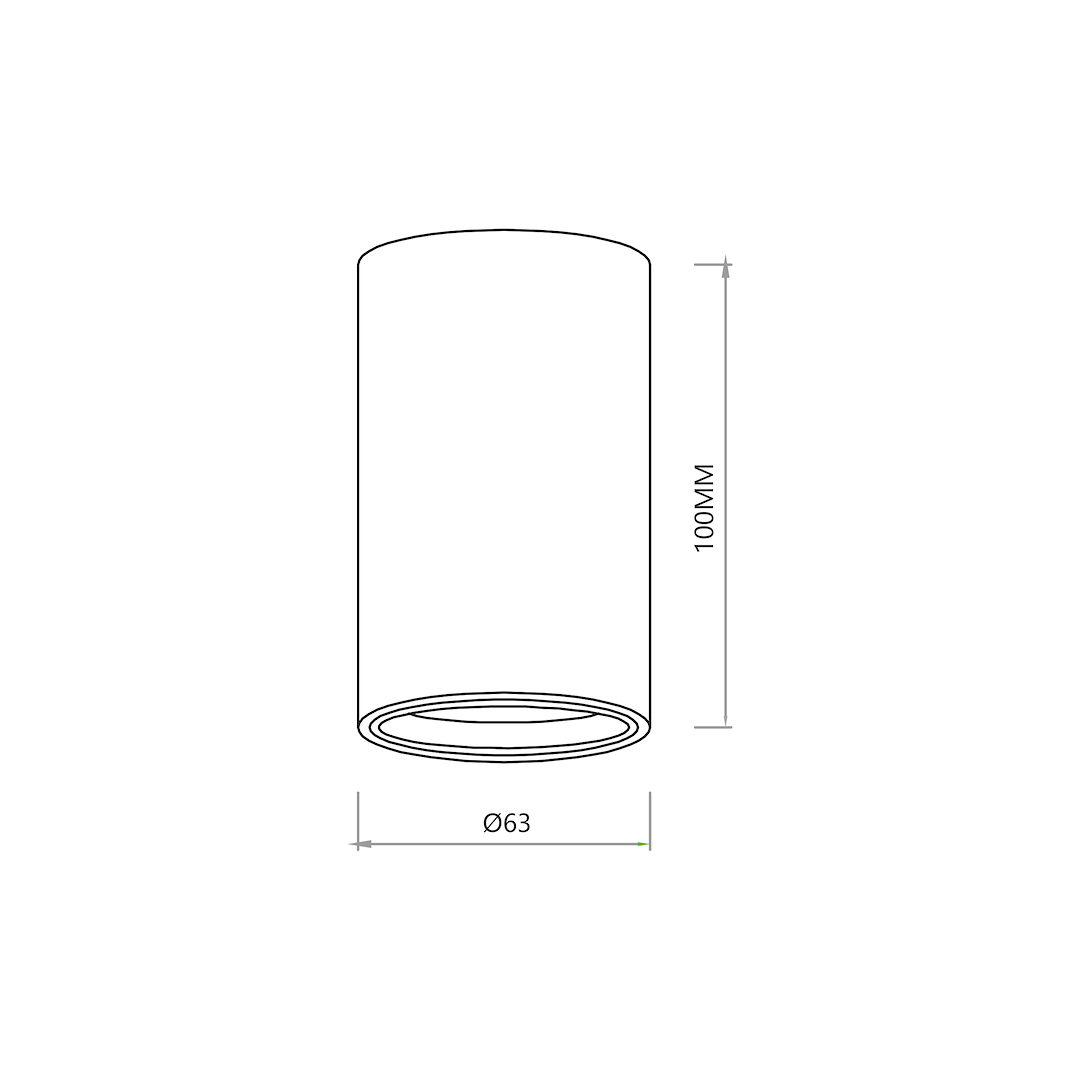 Deckenleuchte GENESIS Spot Gold (1x GU10) 10 cm - Milagro