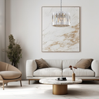 Pendelleuchte / Kronleuchter RITZ Chrom (7x E14) - Milagro