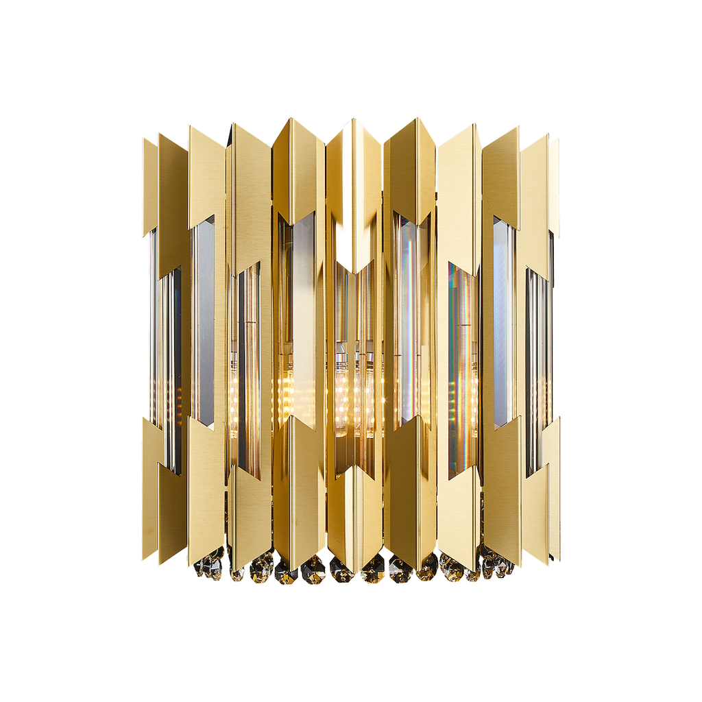 Wandleuchte RITZ Gold & Kristall (2x E14) - Milagro