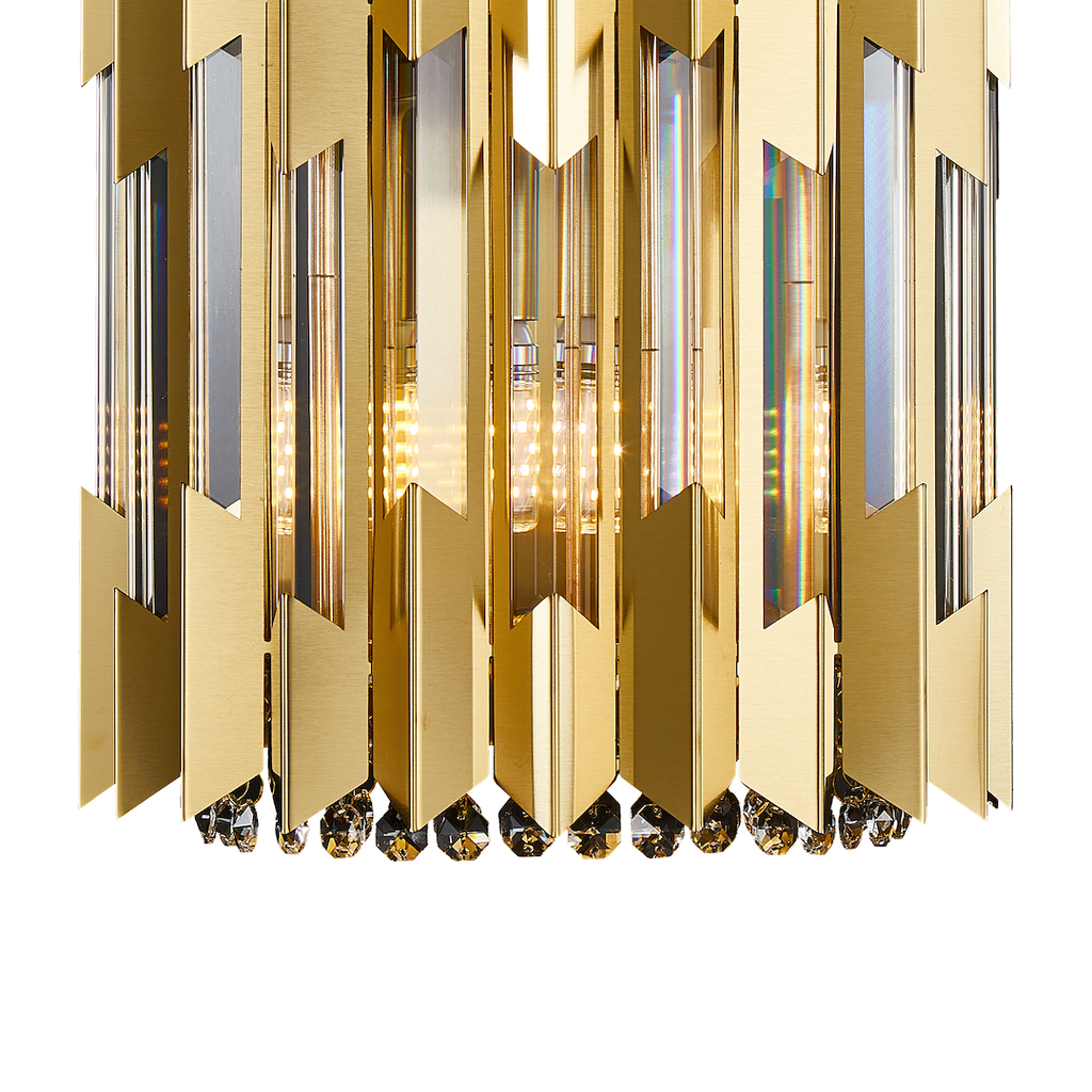 Wandleuchte RITZ Gold & Kristall (2x E14) - Milagro