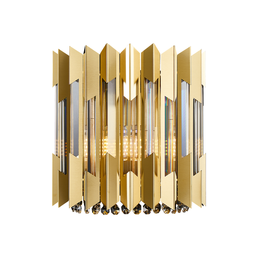 Wandleuchte RITZ Gold & Kristall (2x E14) - Milagro