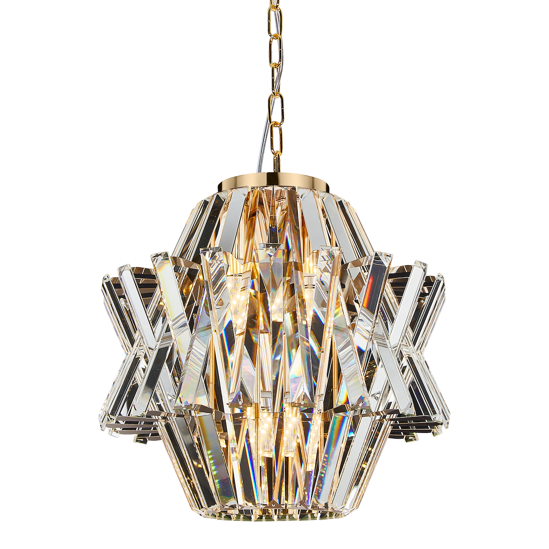 Pendelleuchte / Kronleuchter CROWN Gold (4x E14) - Milagro