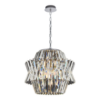 Pendelleuchte / Kronleuchter CROWN Chrom (12x E14) - Milagro
