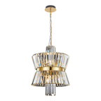 Pendelleuchte / Kronleuchter AURELIA Gold & Kristall (8x E14) - Milagro