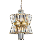 Pendelleuchte / Kronleuchter AURELIA Gold & Kristall (8x E14) - Milagro