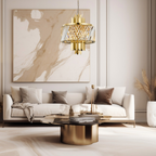 Pendelleuchte / Kronleuchter MARGOT Gold (6x E14) - Milagro