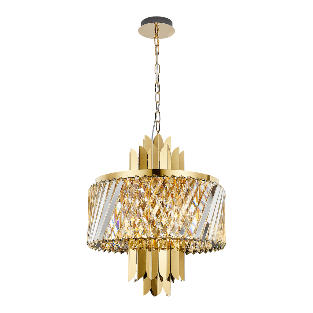 Pendelleuchte / Kronleuchter MARGOT Gold (6x E14) - Milagro