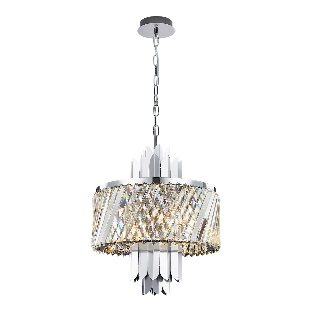Pendelleuchte / Kronleuchter MARGOT Chrom (6x E14) - Milagro