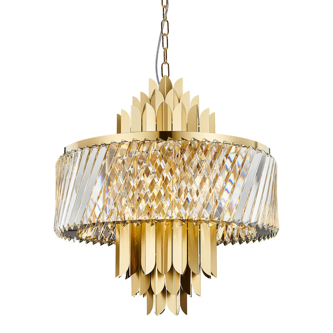 Pendelleuchte / Kronleuchter MARGOT Gold (9x E14) - Milagro
