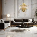 Pendelleuchte / Kronleuchter MARGOT Gold (9x E14) - Milagro