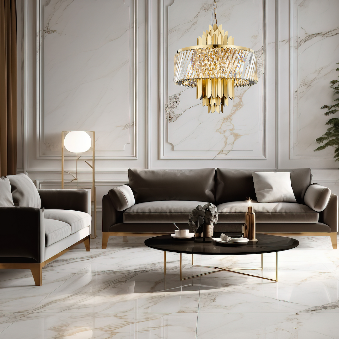Pendelleuchte / Kronleuchter MARGOT Gold (9x E14) - Milagro