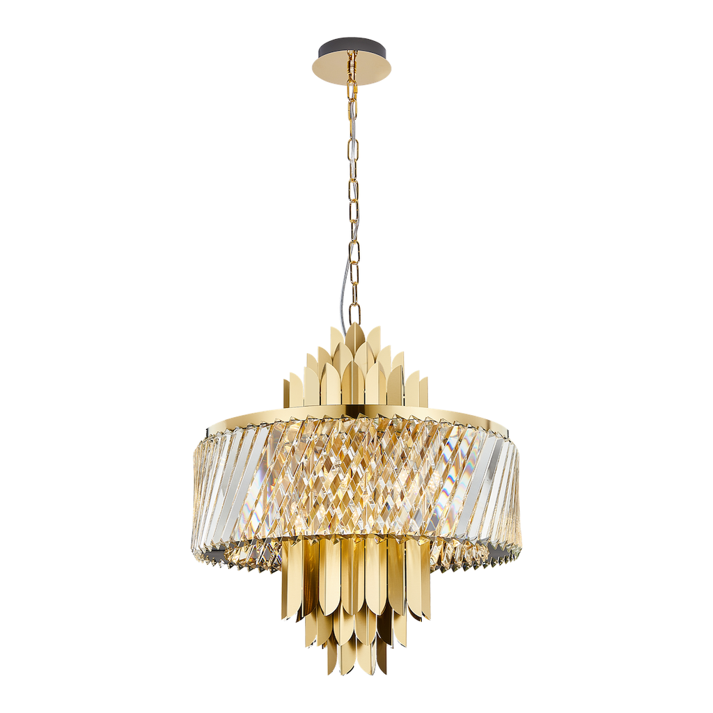Pendelleuchte / Kronleuchter MARGOT Gold (9x E14) - Milagro