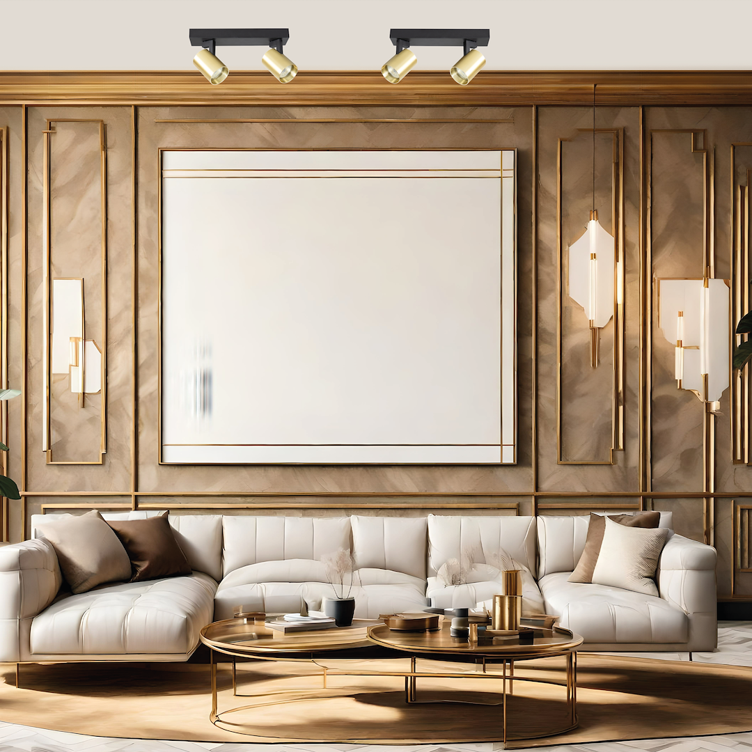 Deckenleuchte Spot / Strahler VOLF Gold (2x GU10) - Milagro