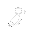 Decken Spot / Strahler RICKY Gold (1x GU10) - Milagro