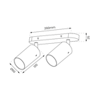Decken Spot / Strahler RICKY Gold (2x GU10) - Milagro