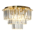 Deckenleuchte MILANO 45 cm Kristall & Gold (6x E14) - Milagro