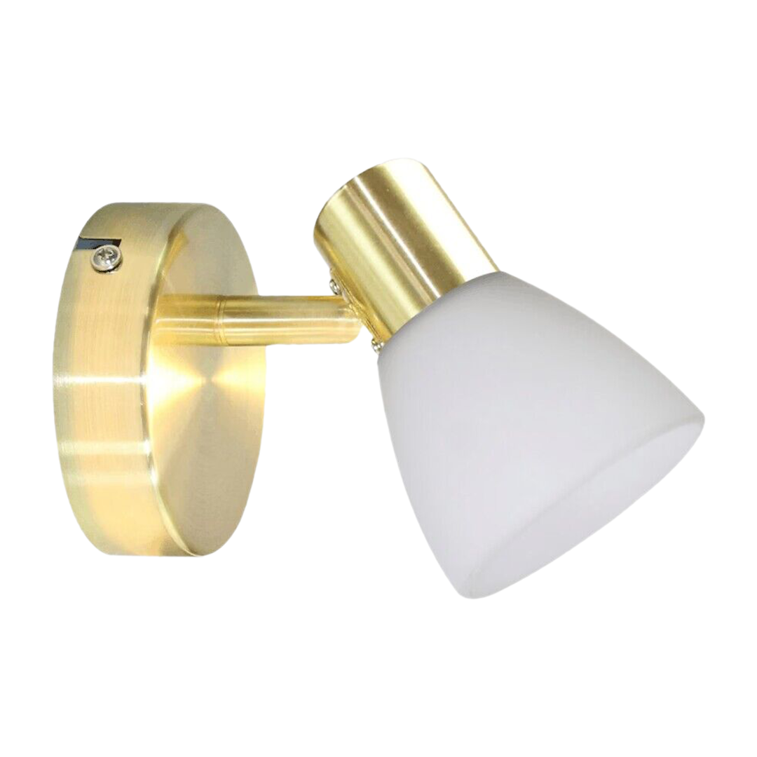 Wandleuchte JOTA Gold & Weißes Glas (1x E14) - Milagro
