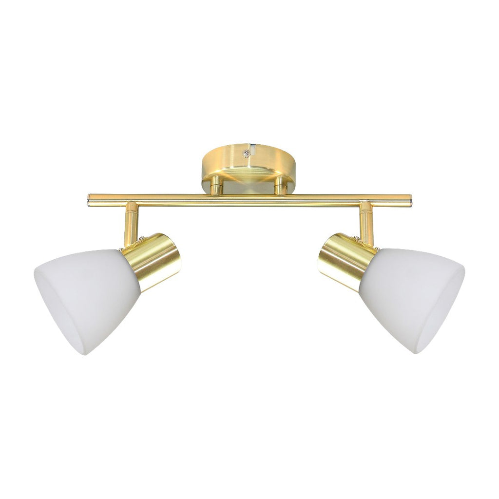 Deckenleuchte JOTA (2x E14) Gold & Glas - Milagro