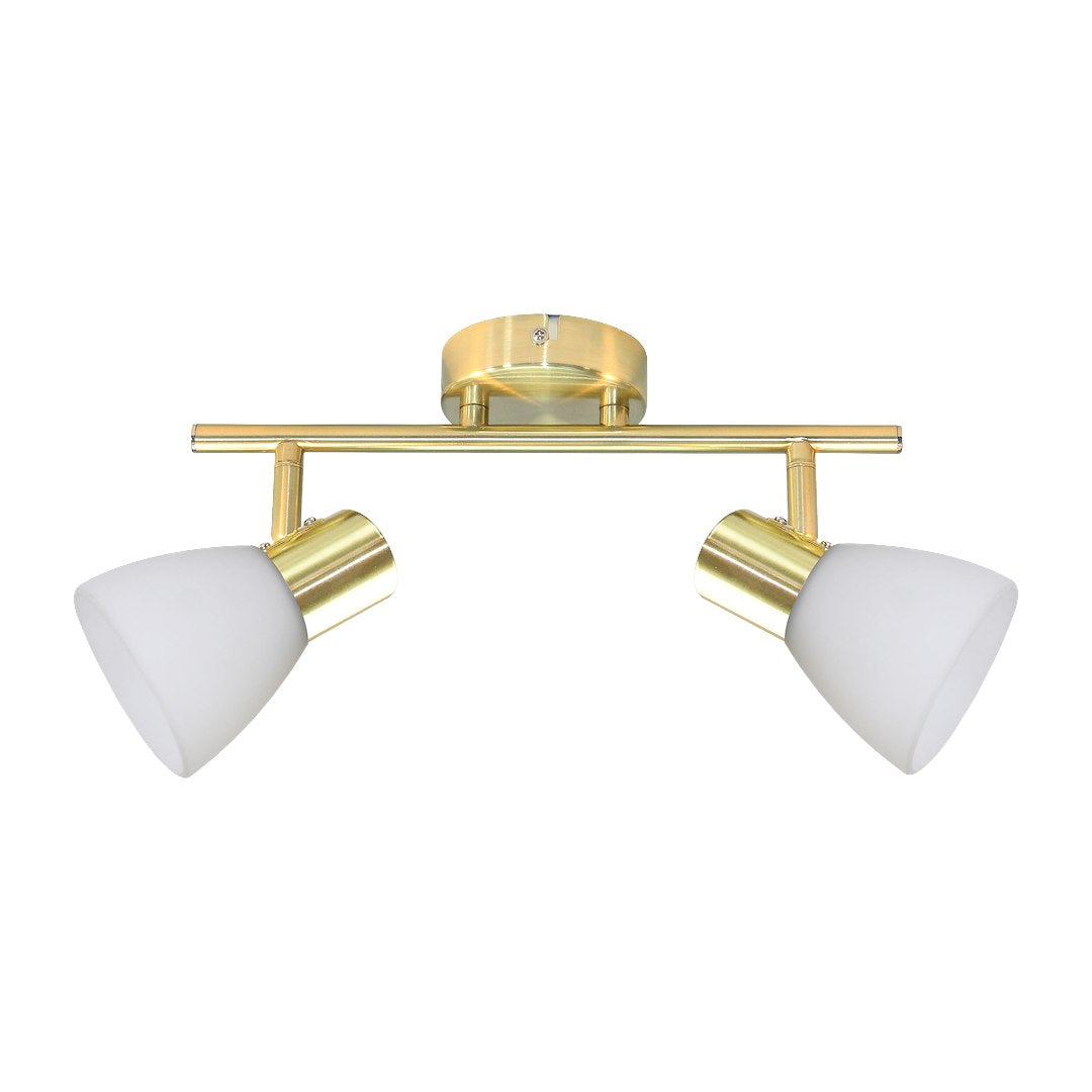 Deckenleuchte JOTA (2x E14) Gold & Glas - Milagro