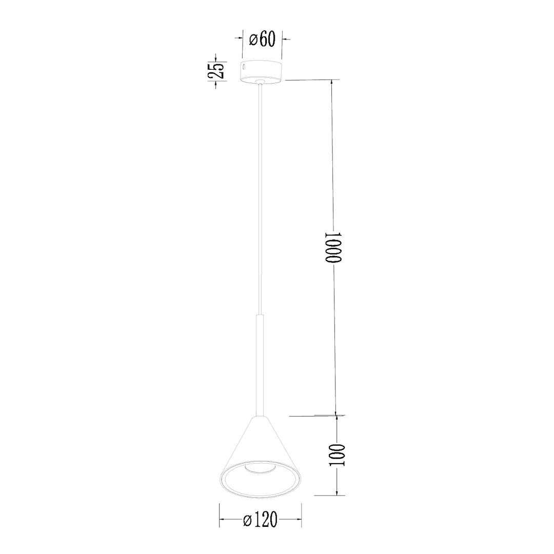 Pendelleuchte CONE Gold (1x GU10) - Milagro
