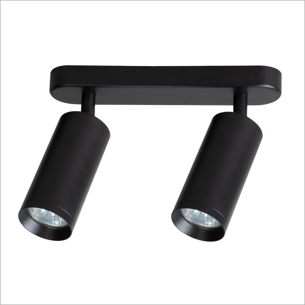 Deckenleuchte Spot / Strahler MICA Schwarz (2x GU10) - Milagro