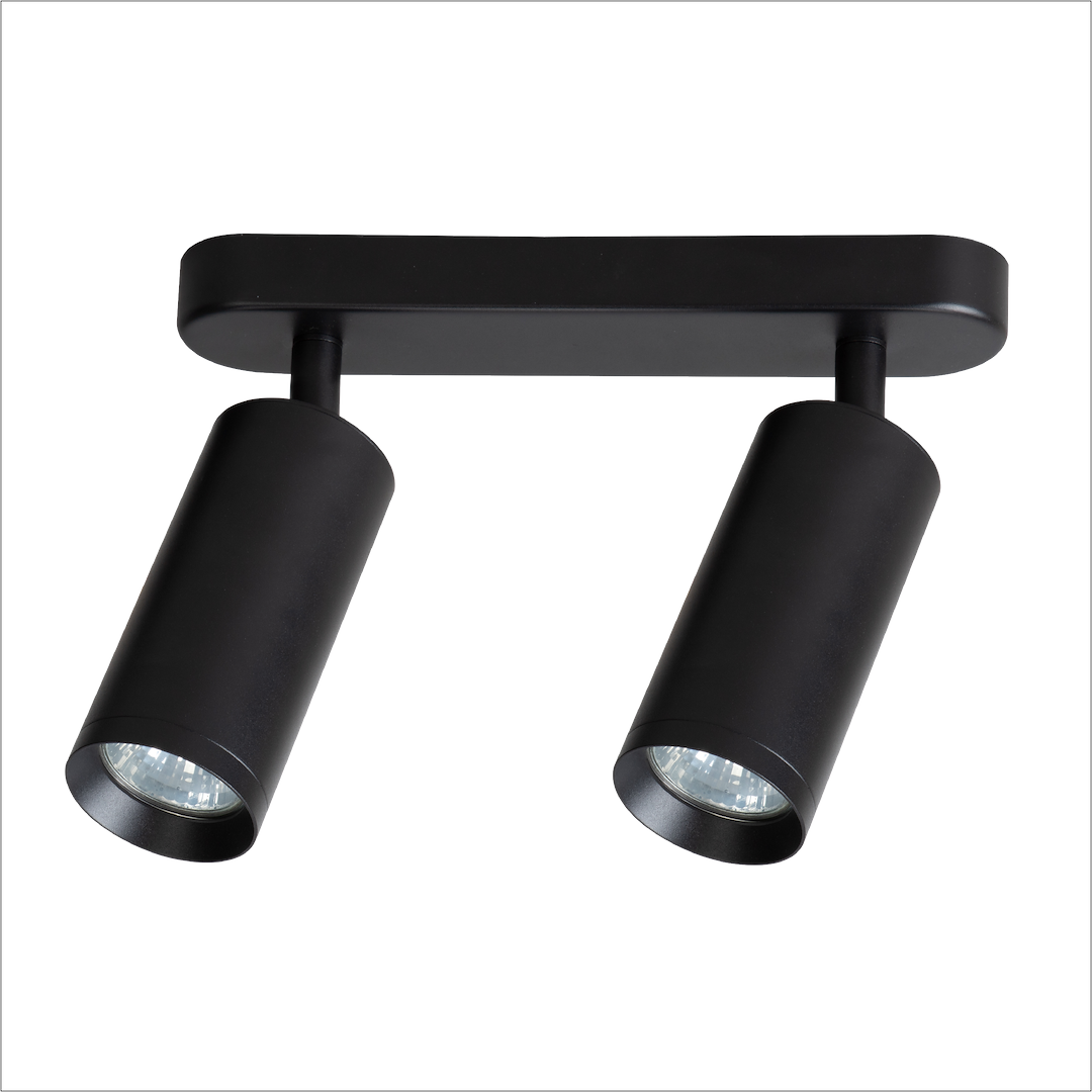 Deckenleuchte Spot / Strahler MICA Schwarz (2x GU10) - Milagro