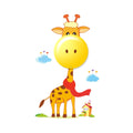 Kinder-Wandleuchte GIRAFFE mit LED Uhr (Batteriebetrieben) LED mit Aufklebern - Milagro