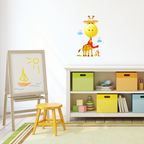 Kinder-Wandleuchte GIRAFFE mit LED Uhr (Batteriebetrieben) LED mit Aufklebern - Milagro