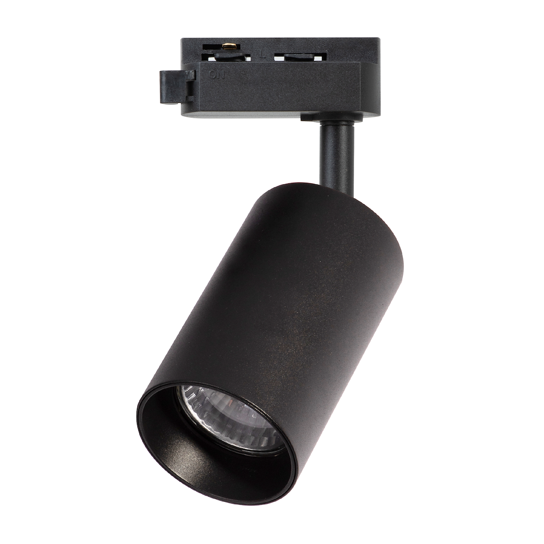 1-Phasen Decken Spot / Strahler PIPE Track Schwarz (1x GU10) - Milagro