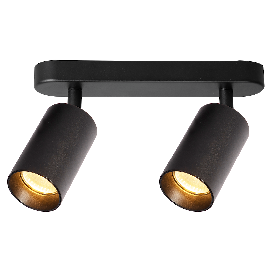 Decken Spot / Strahler PIPE Schwarz (2x GU10) - Milagro