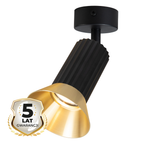 Decken Spot / Strahler TULIP Schwarz & Gold (1x GU10) - Milagro